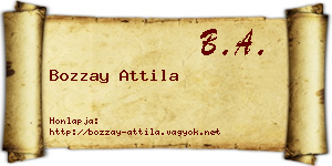 Bozzay Attila névjegykártya