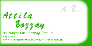 attila bozzay business card
